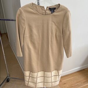 Per Se Tan Long Sleeve Dress